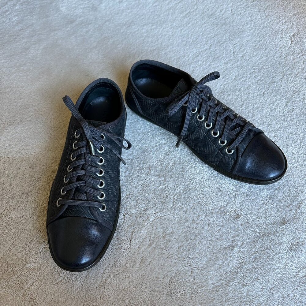 Authentic LOUIS VUITTON Damier Graphite LOW-TOP SNEAKERS Size 7.5 LV | 8.5 US